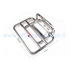 Portapacchi posteriore Faco cromato per Vespa LX