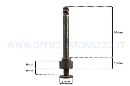 Stelo comando cambio SIP per Vespa 3-4 marce compatibili, equivalente al riferimento Piaggio 92098 negli intervalli VLB, VNL2, VNC, VBC, VSD e VSE indicati.
