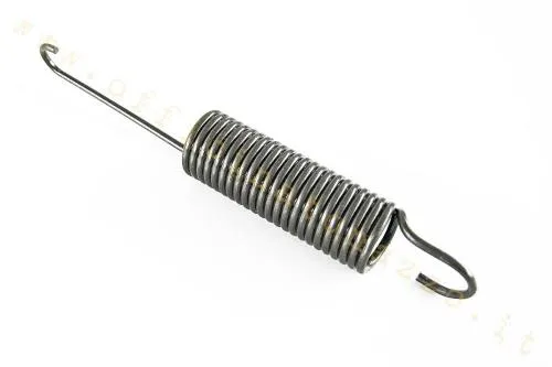 Molla RMS 121890040 per il richiamo del cavalletto centrale Vespa PK 50-125 compatibili. Lunghezza 122 mm, Ø17 mm; rif. Piaggio 216255.