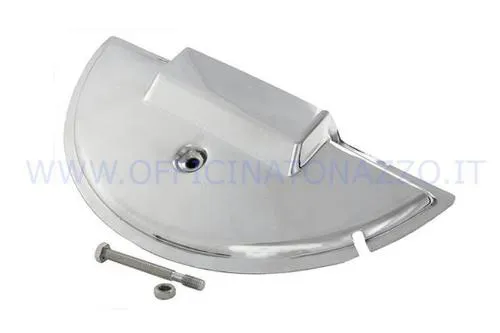 Copriruota SIP in acciaio inox lucidato per ruota di scorta da 10 pollici di Vespa PX 80-200, PE, Lusso e T5. Vite inclusa.