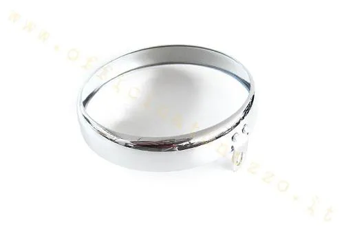 Cornice faro SIEM GF823 cromata tonda da 105 mm per Vespa 125 VNA1-2T e VNB1-2T. Riferimento Piaggio 082079 comparativo.