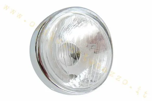 Fanale anteriore SIEM 246410050 da 115 mm in vetro per Vespa VNB3-6, VBA, VBB, GL e GS. Riferimento Piaggio 92326, portalampada escluso.