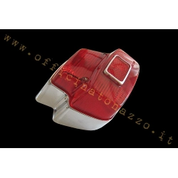 Fanale posteriore SIEM FP113 con corpo metallico cromato e portalampada per Vespa Super, GT, Sprint e 180 Super Sport nelle serie compatibili.