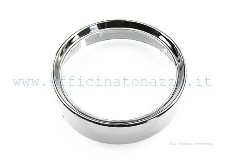 Cornice cromata SIEM per faro anteriore da 130 mm di Vespa GTR, TS, Sprint Veloce e Rally 180/200, per gruppo ottico Grabor.