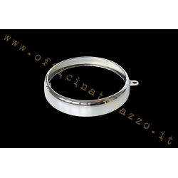 Cornice cromata SIEM per fanale anteriore da 95 mm Vespa 125 Faro Basso V1T-V15T, V30T-V33T e VU1T; riferimento 011902.