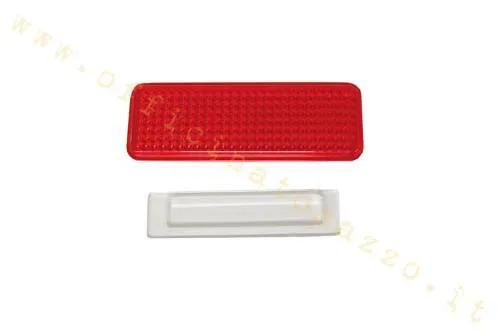 Corpo luminoso fanale posteriore rosso con vetrino luce targa per Vespa 1951>53