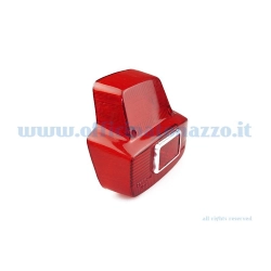 Gemma rossa Bosatta RP208 chiusa sopra per fanale posteriore Vespa Sprint, Super, GT, 180 SS e Rally 180. Solo lente, verificare sagoma e fori.