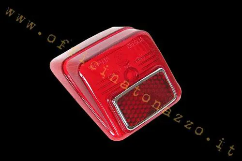 Gemma rossa SIEM 6120 per fanale posteriore Vespa 50 N, L e R, equivalente al riferimento Piaggio 102459. Verificare forma e attacchi.