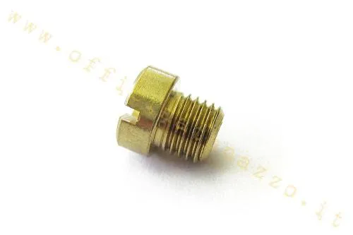 Getto massimo taratura 100, formato filettato da 5 mm, per carburatori Vespa 16/10, 16/16 e 19/19 predisposti per getti tipo 1486.