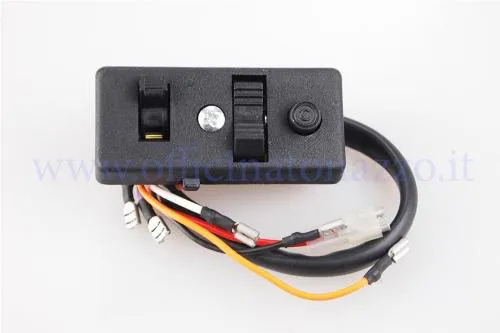 Devioluci GRABOR 160752 a 7 fili, senza comando frecce e con pulsante di arresto motore, per Vespa P125X e P150X/P150S compatibili.