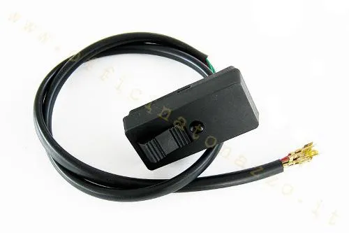 Commutatore frecce GRABOR 215669 nero, cablato a sei fili, per Vespa PX 125, 150 e 200 pre-Arcobaleno senza batteria.