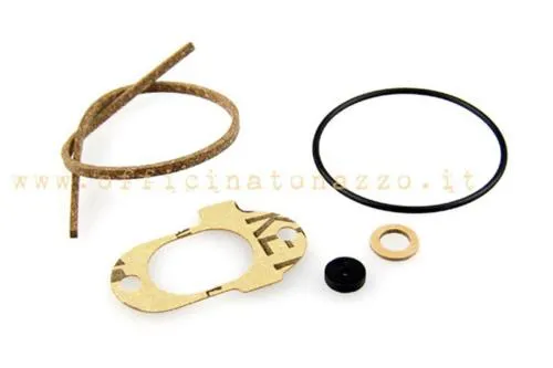 Serie guarnizioni carburatore Dell'Orto per la revisione del carburatore SHBC 19/19 montato su Vespa 125 Primavera ed ET3.