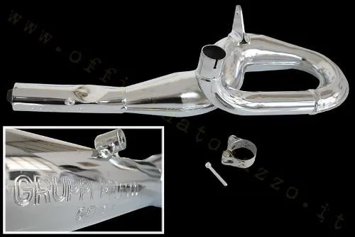 Silenciador de expansión Pinasco cromado para Vespa PX - PE 200