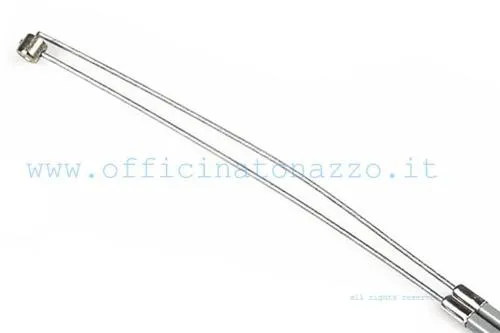 Filo interno cambio per Vespa classiche, 2000 x 1,6 mm, senza guaina, con barilotto fisso al manubrio e terminale libero.