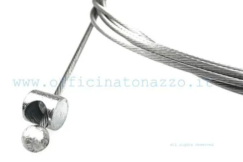 Cavo interno CIF 8761 per frizione o freno anteriore Vespa: filo da 1,9 mm lungo 2000 mm con barilotto sfilabile da 8 x 8 mm.