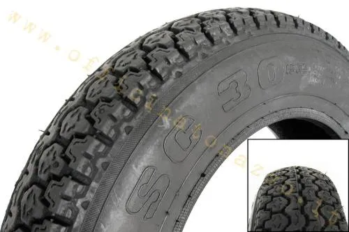 Pirelli SC30 3.00-10 42J TT per ruote da 10 pollici: disegno classico, carcassa rigida, portata 150 kg e velocità massima 100 km/h.