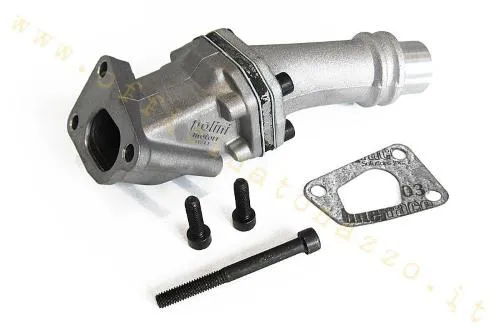 Colector de admisión Polini laminar de 24 mm con conexión de 3 orificios y acoplamiento rígido para Vespa PK ETS - XL- HP