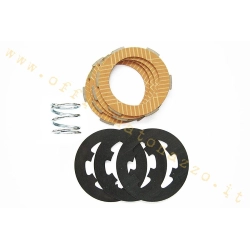 Frizione 4 dischi Newfren in carbonio con dischi intermedi e molla per Vespa 50 - ET3 - PK - S - XL