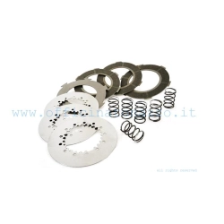 Frizione 4 dischi in carbonio con dischi intermedi e 6 molle per Vespa PX125/150