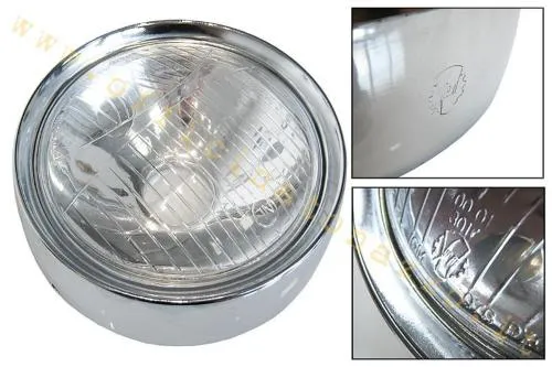 Gruppo ottico SIEM COD.105 in vetro, diametro 130 mm, per Vespa GTR, TS, Sprint Veloce e Rally 180/200. Portalampada non incluso.