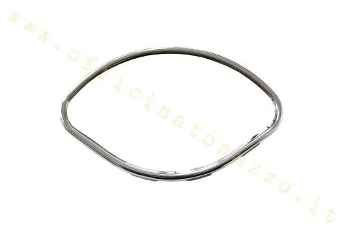 Cornice cromata Bosatta BO1519 per contachilometri a conchiglia Vespa 125 GT, 150 VBA, VBB, GL e GS con corpo strumento compatibile.