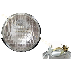 Fanale anteriore da 135 mm per Vespa PK 50 S, XL, N e Rush, con lente in plastica, sede P26s e luce di posizione a siluro.