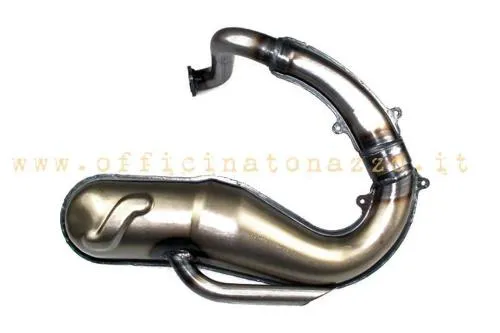 Marmitta sportiva Proma in acciaio con collettore incluso per Vespa 125 Primavera VMA1T/VMA2T ed ET3 VMB1T. Riferimento 403753100.