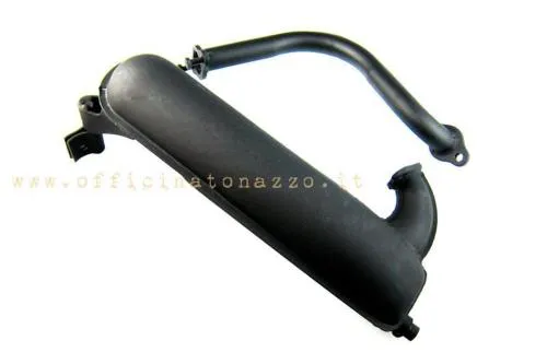 Scarico completo SITO in acciaio nero per Vespa 125 Primavera ed ET3, con collettore, minuteria e paracalore; peso dichiarato 2,20 kg.