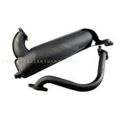 Marmitta Sito a siluro tipo originale nera per Vespa 50 Special - R - L - N