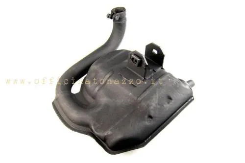 Marmitta completa SITO Plus 0254 in acciaio nero per Vespa PX 125 e PX 150 2T; prodotto non omologato per uso stradale.