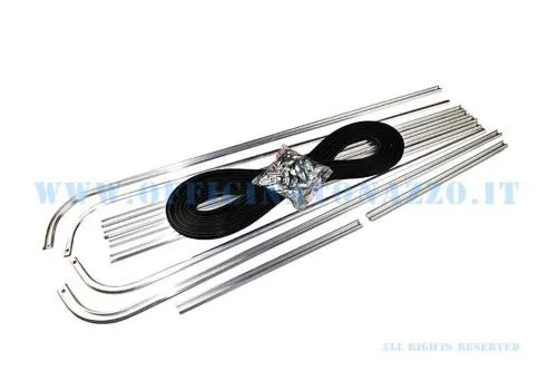 Complete footboard strips with tips and rivets for Vespa 125 VNB1>