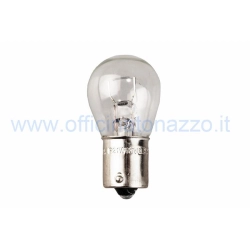 Lampada trasparente P21W 12 V 21 W con attacco BA15s a pioli paralleli, per frecce Vespa PX e T5 compatibili.