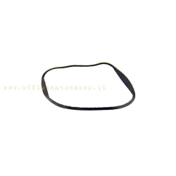 Guarnizione CIF nera Ø 105 mm tra contachilometri e manubrio per Vespa PX Arcobaleno, Lusso, '98 e MY; confronto Piaggio 179230.