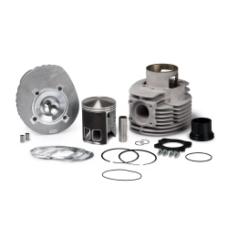 Malossi Sport 210 codice 3116346: cilindro in alluminio Ø68,5 con testa e pistone bifascia per Vespa Rally 200, P200E, PX200 e Cosa 200.