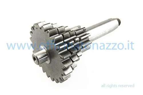 Ingranaggio multiplo cambio CIF 6510 a quattro marce con dentatura Z10-14-18-22, per Vespa 50, 90, Primavera, ET3 e PK con questa rapportatura.