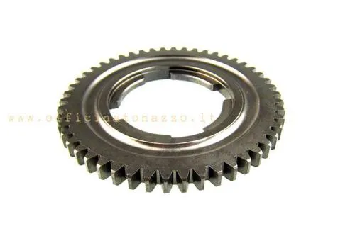 Ingranaggio terza marcia CIF 6517 Z50 per Vespa 50 Special, Primavera ed ET3 con crociera da 50 mm. Controllare denti e quote prima del montaggio.