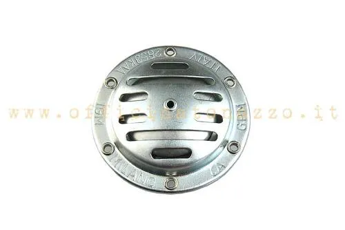 Clacson RMS 12 V AC per Vespa P125X, P150X, P150S, P200E e PX con impianto senza batteria. Riferimento comparativo Piaggio 189379.