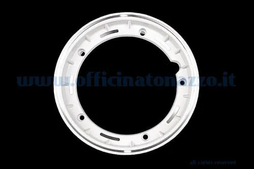 F.A tubeless alloy rim, 2.50x10" white, for Vespa Cosa, adaptable to Vespa PX (valve and nuts included)