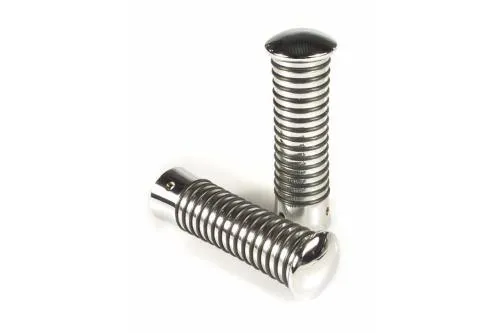 Coppia manopole SIP Style 63060000 in metallo cromato, Ø24/24 mm e lunghezza 130 mm, con O-ring per Vespa compatibili.