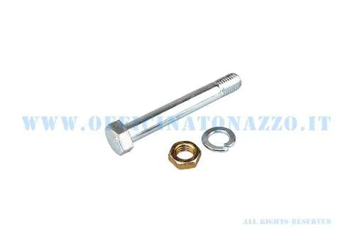 Kit CIF 5268 con bullone M9x65 mm, dado e rondella per l'attacco inferiore dell'ammortizzatore posteriore su numerose Vespa classiche.