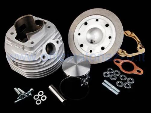 Parmakit 130cc ECV cylinder Ø57 in aluminium, crankcase-breather, side spark plug for Vespa Primavera - ET3