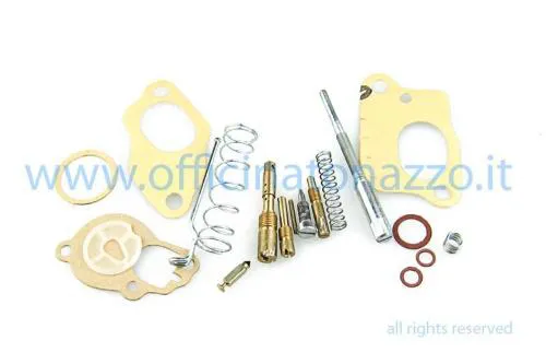 Kit 010COK2017 per carburatore SI 20/17 Vespa GL e Sprint, con getto massimo 80 e vite aria vecchio tipo. Verificare sigla e taratura.