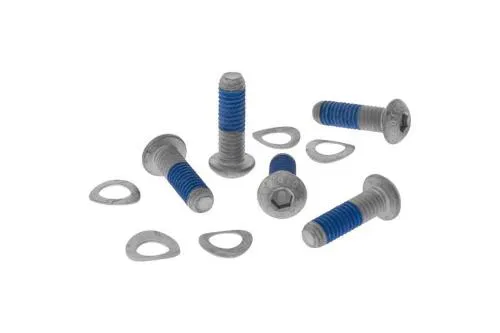 Kit disco freno Grimeca NT, MY e PX '98 con 5 viti M6x20 a esagono incassato e 5 rondelle ondulate. Verificare sede e ingombro testa.