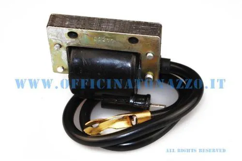 Bobina alta tensione esterna 6 V per Vespa 50, Primavera, GT e Sprint con accensione a puntine. Riferimento Piaggio comparativo 132299.