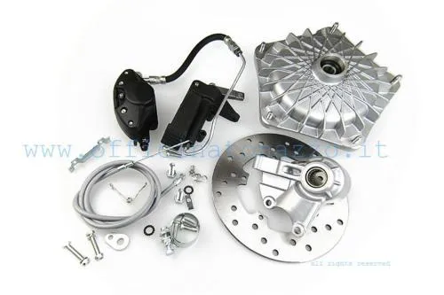Freno de disco delantero Grimeca semihidráulico con pasador de 20 mm y buje original para Vespa PX - PK (con horquilla tipo PX)