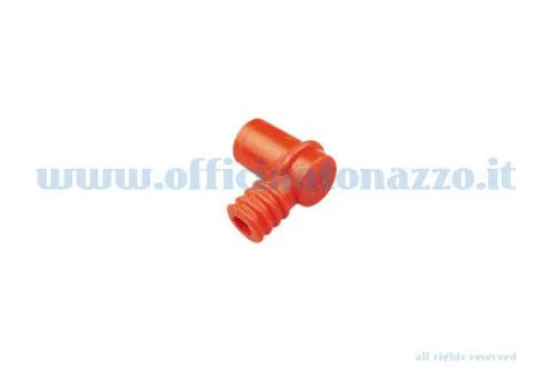 Cappuccio candela BCR 404310155 in silicone rosso, piega a 90 gradi, per cavo alta tensione da 7 mm e candela con nottolino.