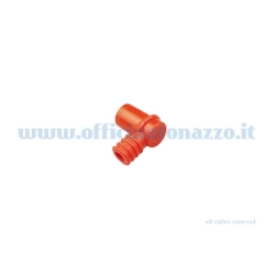 Cappuccio candela BCR 404310155 in silicone rosso, piega a 90 gradi, per cavo alta tensione da 7 mm e candela con nottolino.