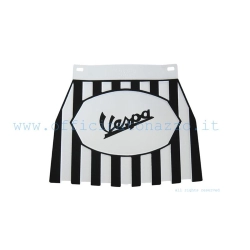Paraspruzzi (con scritta "Vespa" in nero) in gomma modello "Europa" bianco e nero