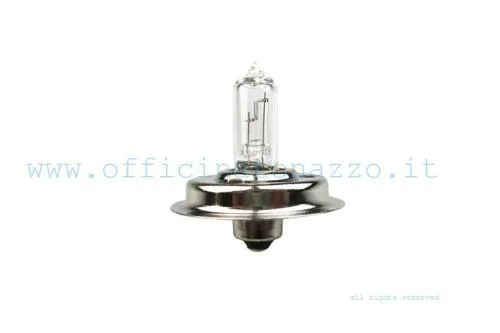 Lampada alogena CIF 1444-H da 12 V 15 W con attacco P26s per fari Vespa e Piaggio compatibili. Verificare impianto, potenza e portalampada.