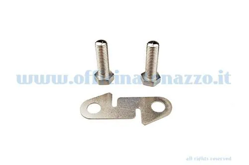 Piastrina bloccaggio leva avviamento nichelata per Vespa 125 cambio bacchetta V15T 87510> - V30>33T